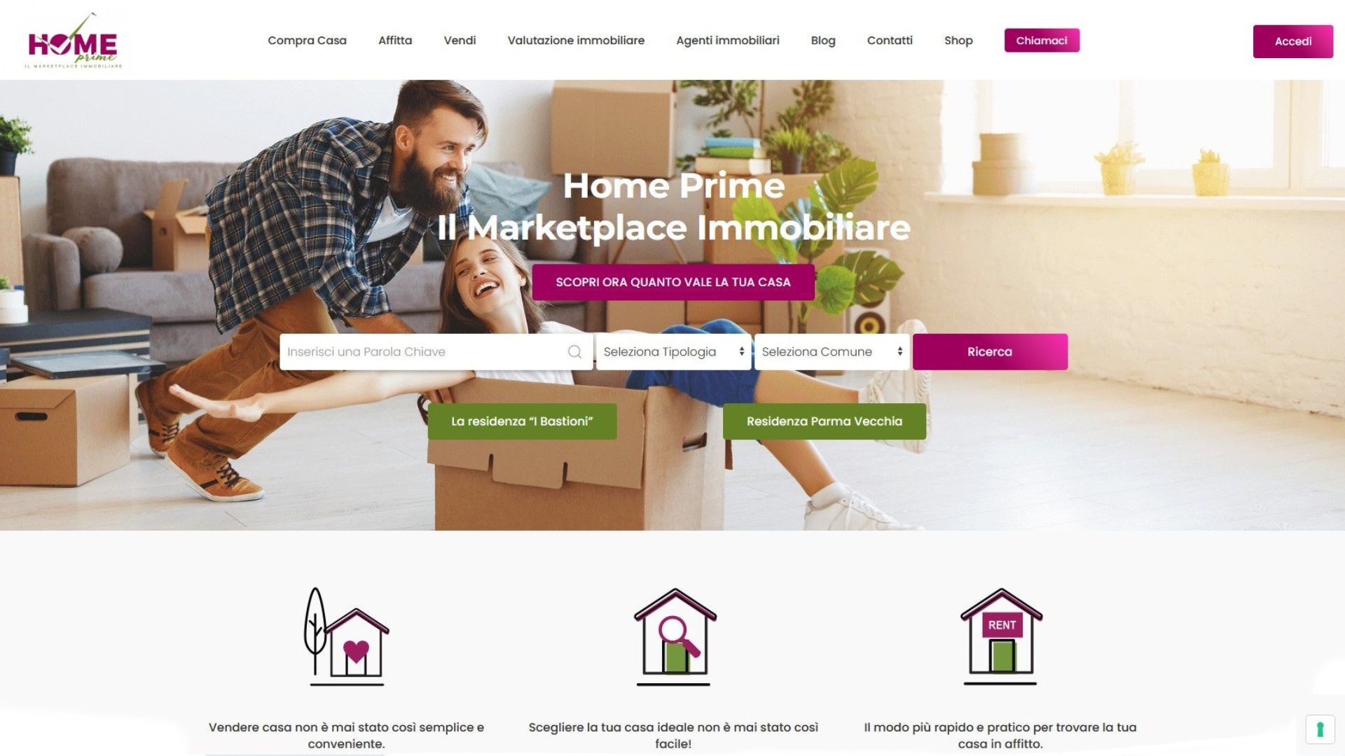 Sito web Home Prime 01