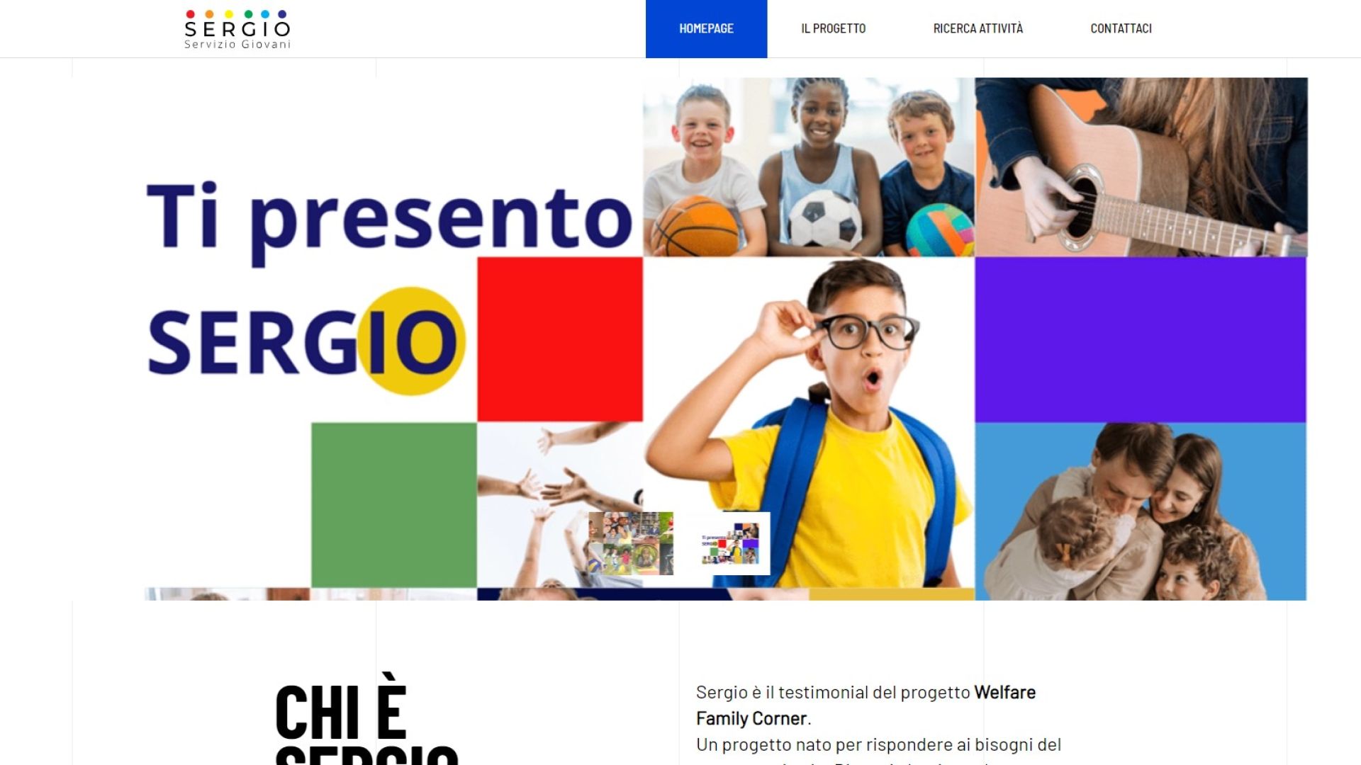 Sito web Servizio Giovani SERGIO 01