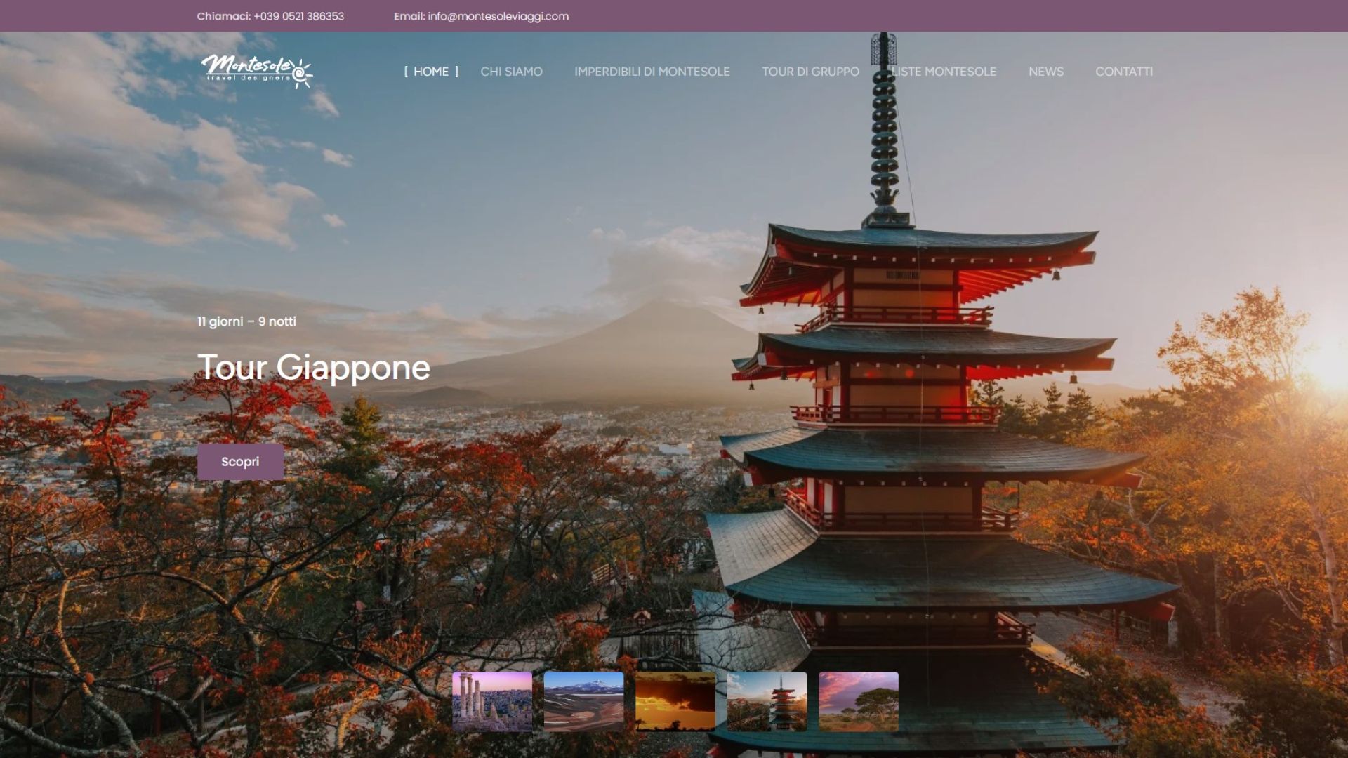 Sito web Montesole viaggi 01