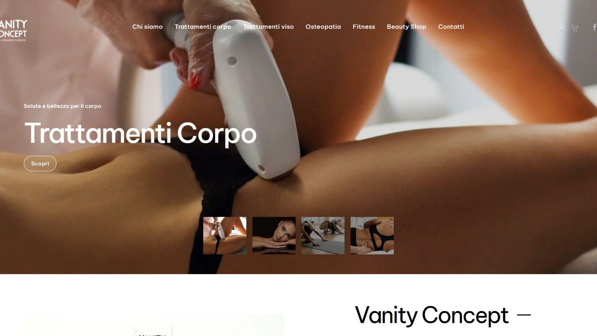 Vanity Concept Home page